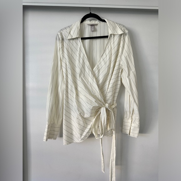 H&M Poplin Wrap Shirt - Picture 4 of 6